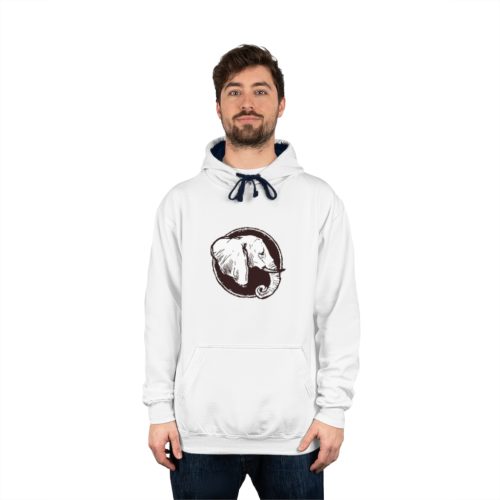 Elephant Unisex Varsity Hoodie - Image 2