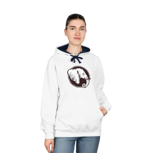 Elephant Unisex Varsity Hoodie - Image 3